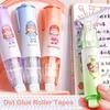 Нажимная точечная лента-лайнер Клей Канцелярские принадлежности Клей-роликовые ленты Двусторонняя клейкая лента Школа