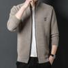 Новая осенне-зимняя куртка Ferret Plus Velvet для мужчин, модная и повседневная верхняя одежда, утолщенный и теплый вязаный кардиган Dad Knitted Cardigan для мужчин