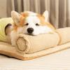 Removable Dog Sleeping Mat Neck Protection Pet Dog House Practical Dog Plush Bed  Crate