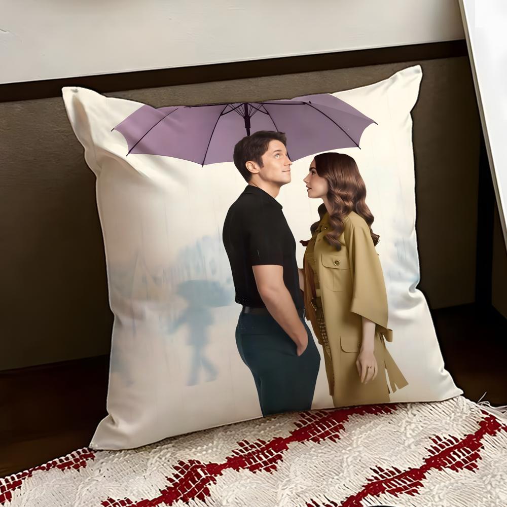 Movie EEmily in PParisS Cushion Cover Reversible Soft Durable Pillow Cover Home Car MultiScene Use for Daily Comfort
