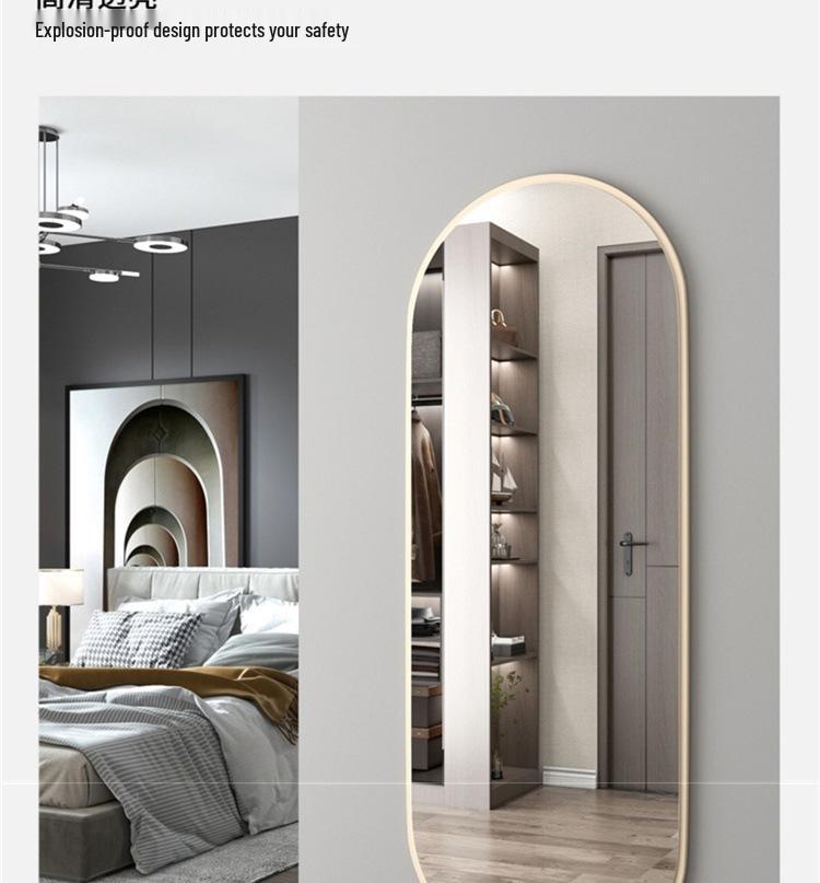 Настенное зеркало в полный рост для спальни девочки - Не требует сверления, Зеркало для примерок, достойное Инстаграма