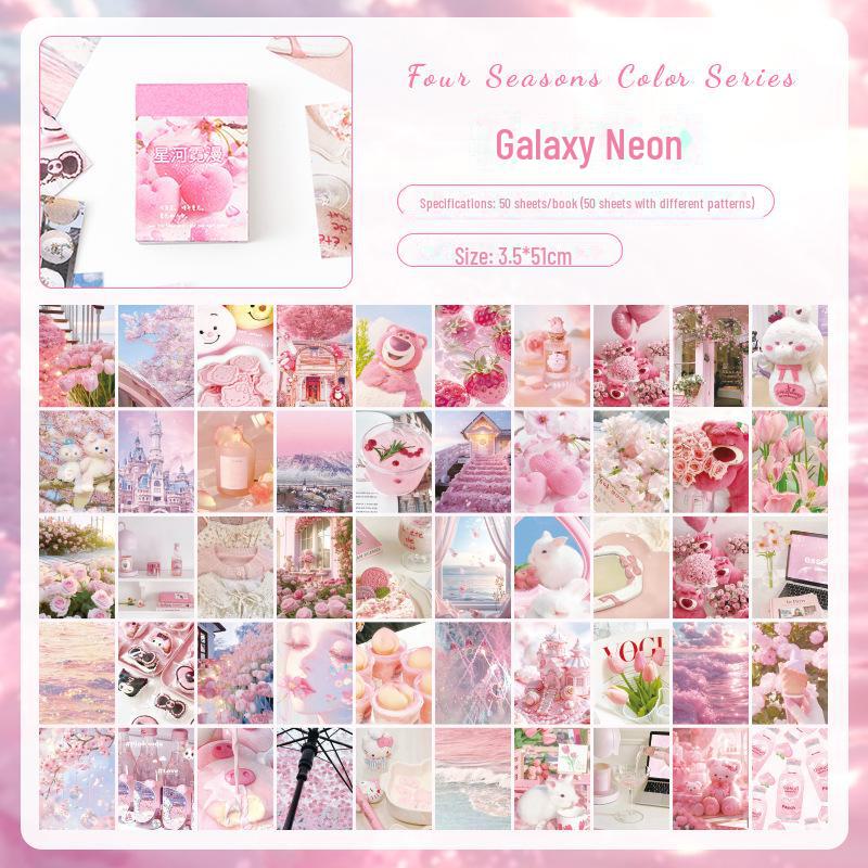 Вдохновленные детские бумажные наклейки для фона - красочный набор для самостоятельного украшения с темой четырех времен года - большая емкость