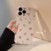 Корейский красивый чехол с цветком розы для iPhone 15 14 13 12 11 Pro Max 7 8 Plus XS Max XR X SE 2, милый жесткий противоударный чехол из ПК