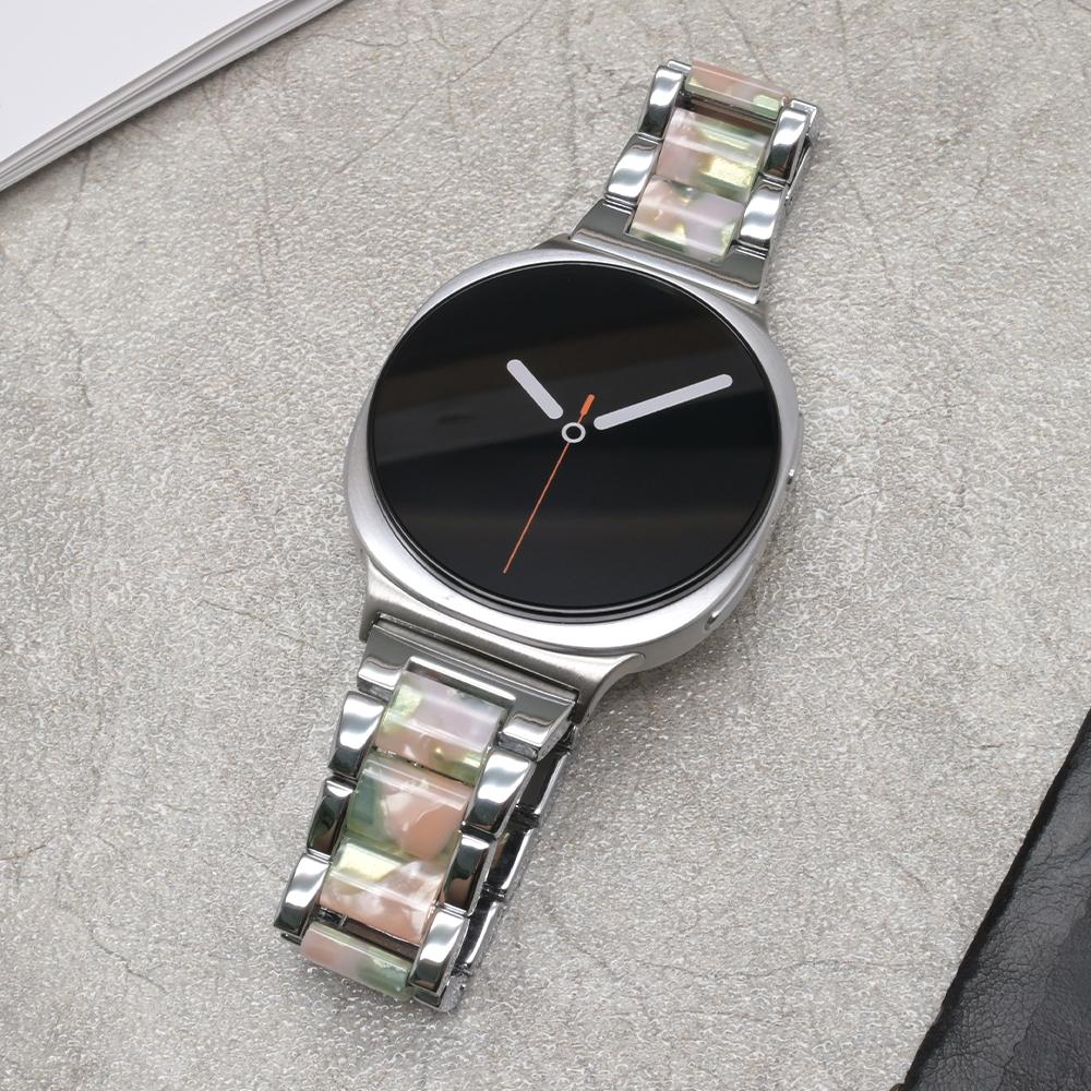 Женский ремешок из смолы для Samsung Galaxy Watch 8 Classic 46 мм 8 44 мм 40 мм Стальной ремешок для GALAXY Ultra 47 мм 2025 Браслет