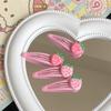 Cute Strawberry Snap Hair Clip Lovely Hairpins Combination Hairpins for All Hair Headpieces Pink Y2K Girls
