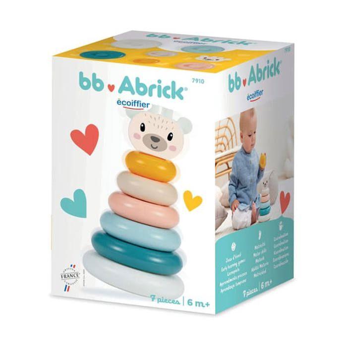 Jouet éducatif - abrick - joue pyramide - couleur bleu - pour enfants à partir de 18 mois - intérieur