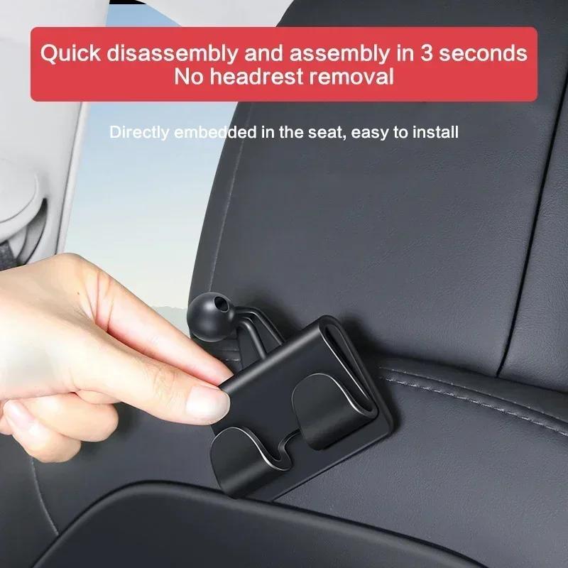 Автомобильный держатель планшета для Tesla Model 3/Y, подставка для сиденья, подставка для планшета, кронштейн для телефона для iPad с вращением на 360°, аксессуары для салона автомобиля