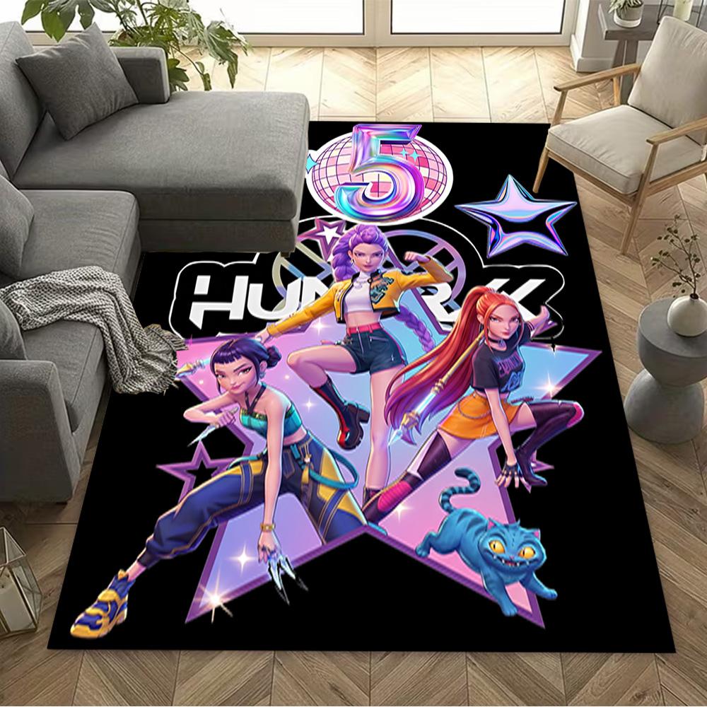 Dance Party Stars Area Rug Perfect for Playrooms Bedrooms Outdoor Decorate room Antislip Carpet Anime Office Decor Perfect Gift for Friends & Family