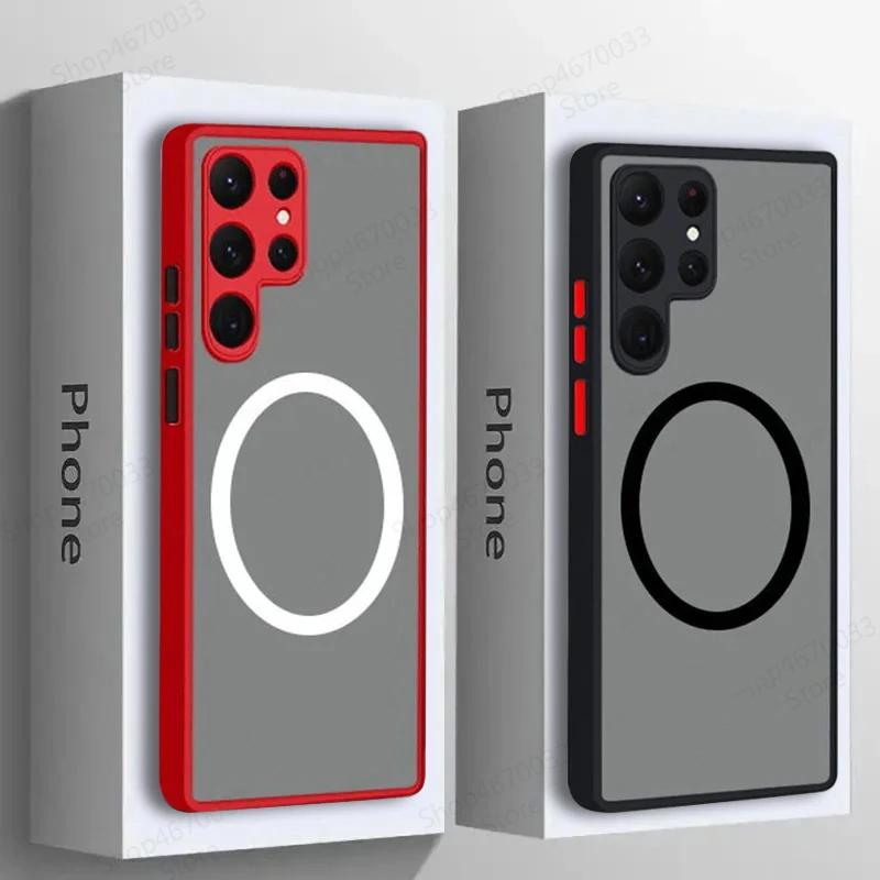For Magnetic Phone Case For For Samsung Galaxy S26 S25 S24 S23 S22 S21 Ultra Plus FE Edge A56 A55 A54 Note 20 Ultra Funda