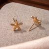 Minimalist Starfish Earrings: Trendy European & American Design with Exaggerated Street Style for Women.