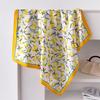 Сладкий весенне-летний квадратный шелковый шарф с цветочным принтом, повседневный элегантный тонкий дышащий шарф для женщин, ветрозащитная повязка на голову, подарки