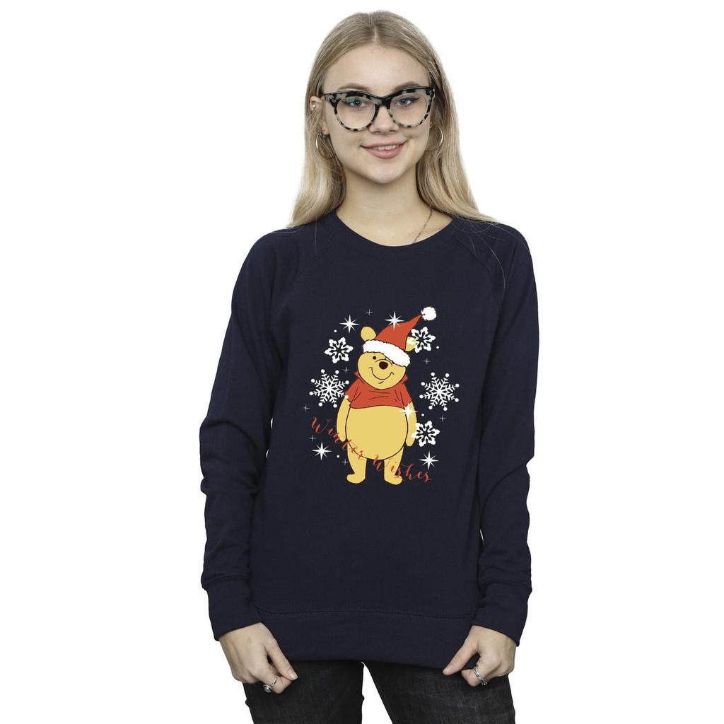 Disney Womens/Ladies Winnie The Pooh Winter Wishes Sweatshirt