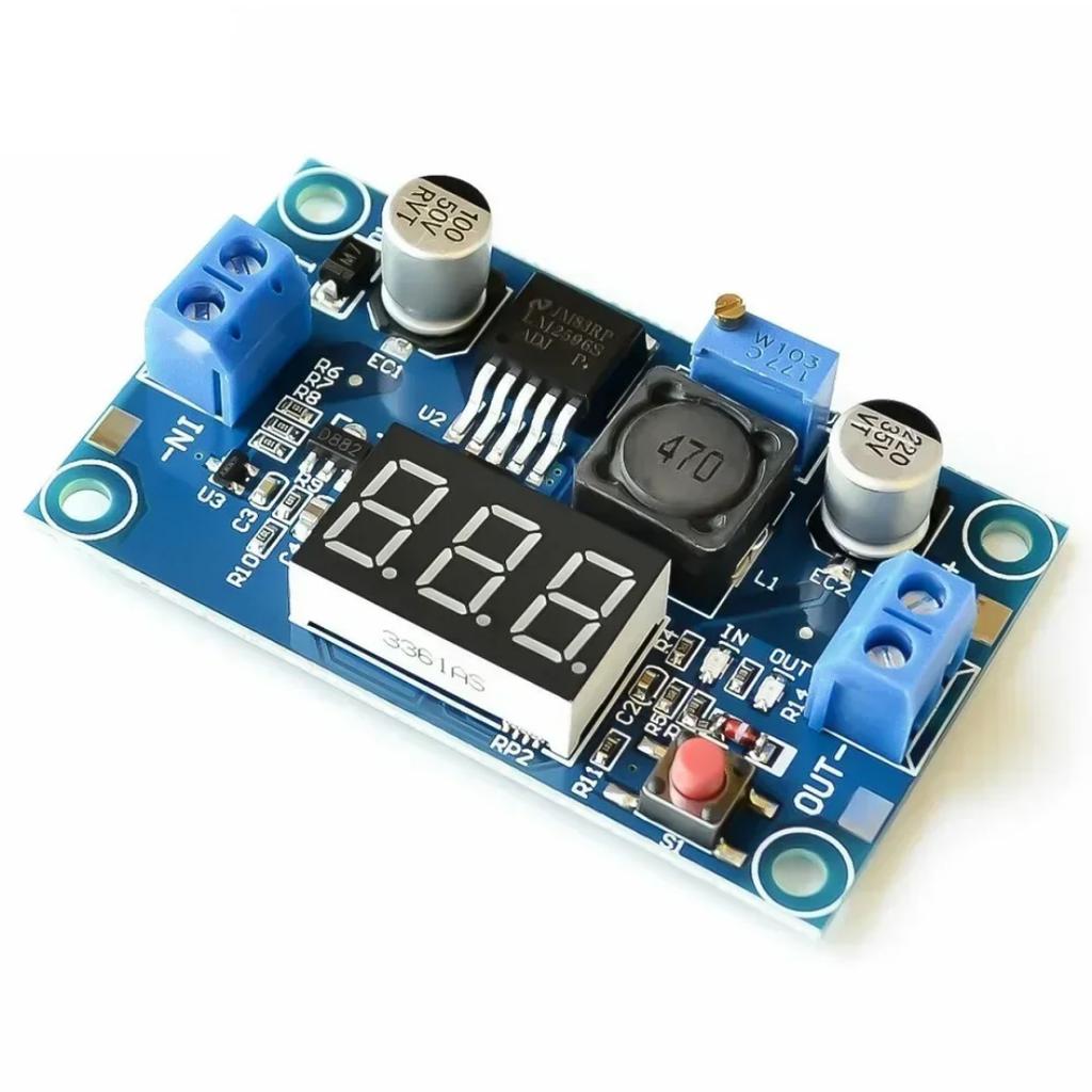 LM2596 DC DC Понижающий Преобразователь Регулятор Напряжения Светодиодный Дисплей Вольтметр 4.0~40 до 1.3-37В Понижающий Адаптер Регулируемый Источник Питания