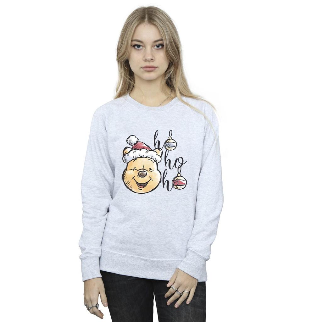 Disney Womens/Ladies Winnie The Pooh Ho Ho Ho Baubles Sweatshirt