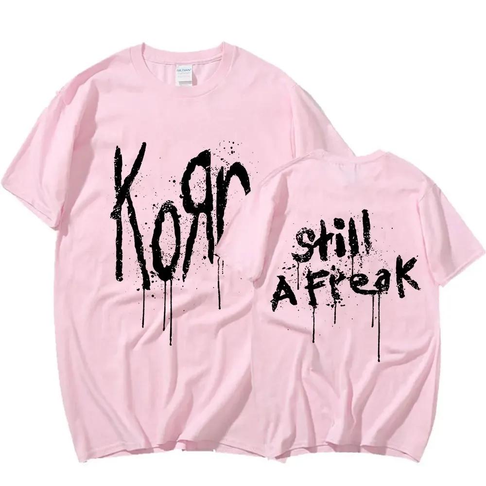 Korn Music Concert Rock Band WORLD TOUR Cotton T Shirt Men Women Short Sleeve Tshirt Summer Oversized T-shirts Tops