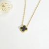 Double Sided Lucky Clover Necklace 13mm Single Flower Necklace No Colour Loss Women's Necklace Jewellery