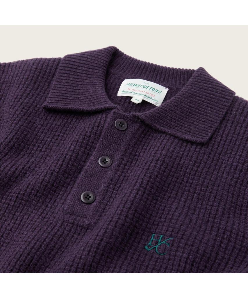 HENRY COTTONS [British Sporting Club] Waffle Polo Knit Abwaw26711Ppx