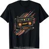 Old School Hip Hop 80s 90s Vintage Mixtape Cassette Tape T-Shirt Y2k Top O-Neck Oversized Unisex Tshirt Men's Fitness Tshirt