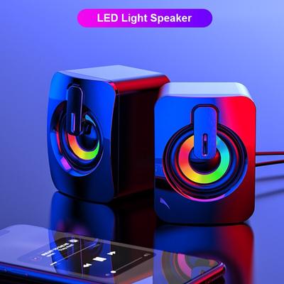 Компьютерные колонки Hi-Fi стерео микрофон аудио ПК колонки USB проводные Caixa De Som со светодиодной подсветкой для настольных компьютеров ПК ноутбука