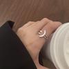 Women's Smiling Face Open Index Finger Ring - Niche, Slimming Design In Cold Style Fashion