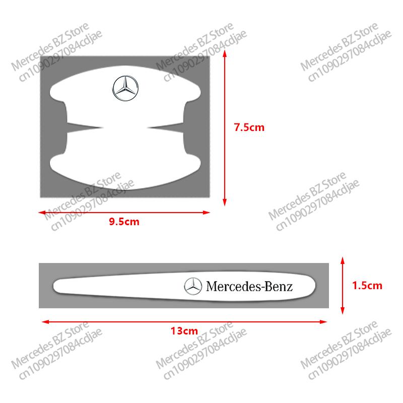 Car Stlying Door Handle Guard Sticker Auto Refit Accessorie For Mercedes Benz AMG A C E S Class W204 W205 W177 W117 W222 W212