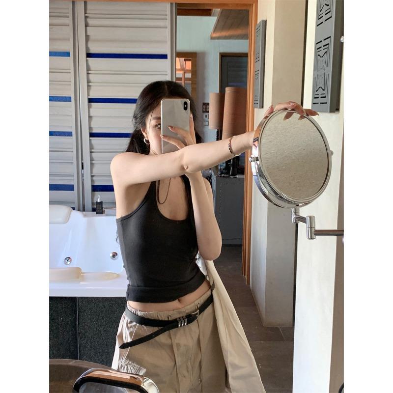 I-word Маленький жилет-халтер Женский Весна с Базой Милая Девушка Спайс Бьюти Назад Топ