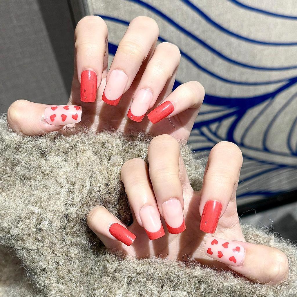 Съемные наклейки для нейл-арта в европейском и американском стиле - Простые, носибельные накладные ногти