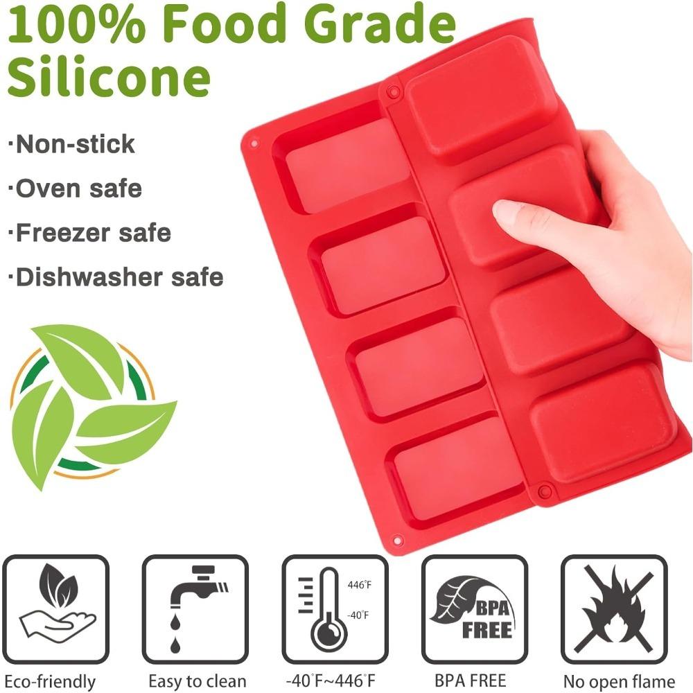 Силиконовая форма для выпечки с 9 ячейками для мини-кексов и хлеба, мясного рулета, кукурузного хлеба, брауни, маффинов, прямоугольная, для мыла, чизкейка