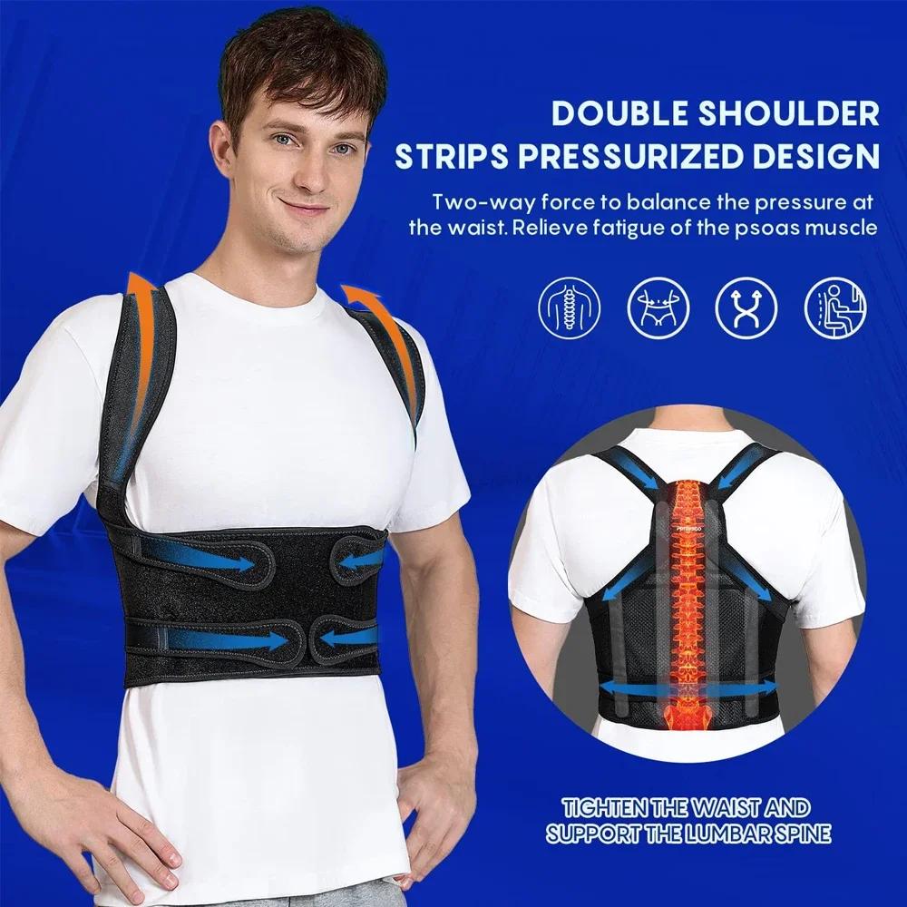 Back Support Brace Posture Corrector for Women and Men Back Straightener Posture Corrector Scoliosis and Hunchback Correction