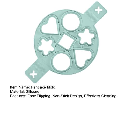 Силиконовое кольцо для яиц и блинов, форма для приготовления блинов, 7 ячеек, кольцо для приготовления яиц для кухни, антипригарное, легко переворачивать, инструмент для завтрака