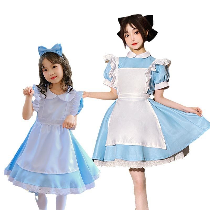 Amazon Alice Kids Show Dress Maid Dress Halloween Girl Dress Princess Lolita Dress cos
