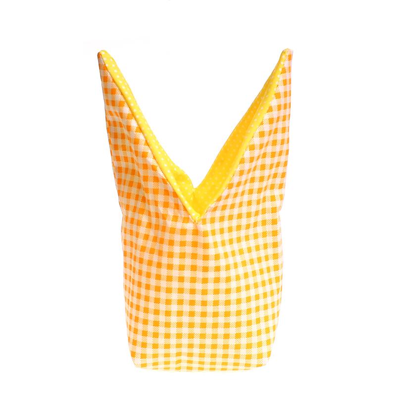 1Pc Candy Bag Easter Figure Originality Silk Ribbon Cartoon Rabbit Ear Floral Print Fabric