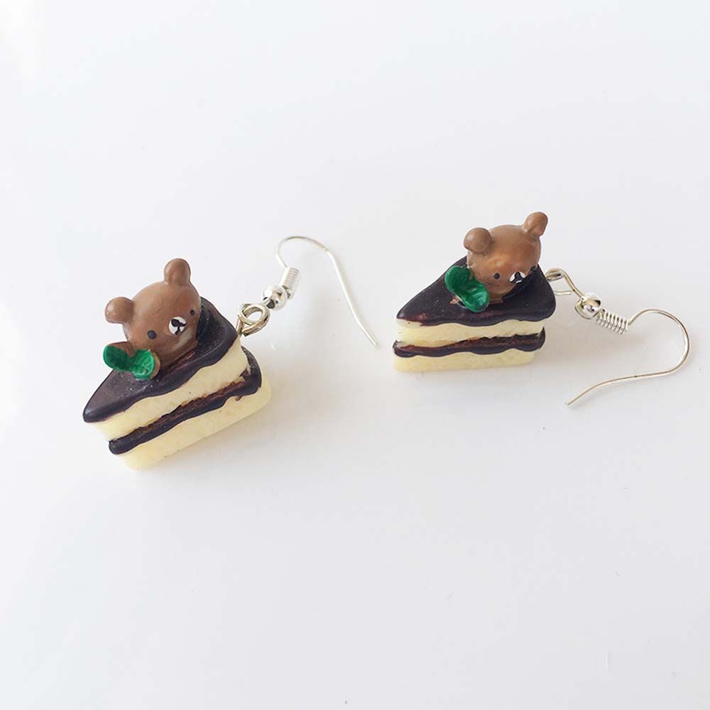Summer Milk For Unique Cake Funny Gift Lovely Cartoon Fashion Party Drop Girl Food Jewelry Earrings