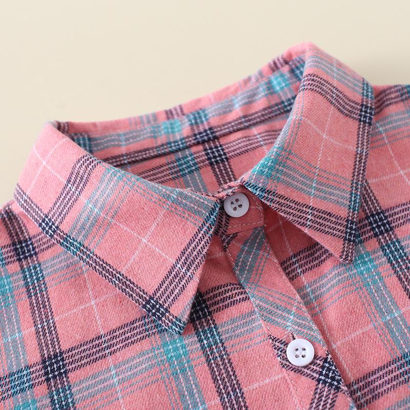 Поддельный воротник женский заостренный воротник клетчатый круглый вырез грибок край розовый воротник рубашка воротник стойка хлопок студент B550