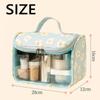 Portable Women's Cosmetic Bag with Handle Toiletry Organizer Wash Handbag  Easy To Carry
