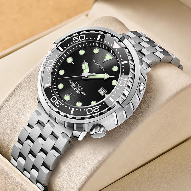 LIGE Модные мужские часы 50M Водонепроницаемые светящиеся спортивные наручные часы Кварцевые часы с вращающимся безелем и автоматической датой