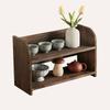 1Pc Chinese Style DIY Solid Wood Cup Desktop Tray Shelf Display Rack Tea Set
