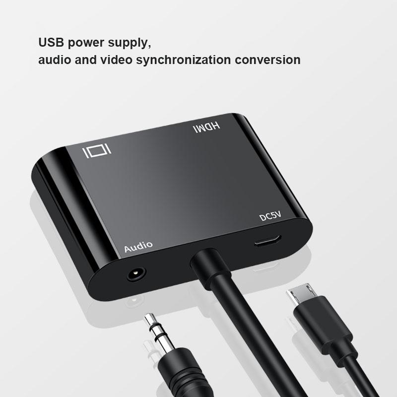 DVI to HDMI-Compatible VGA Splitter Cable 1080P 2-in-1 Active HD VGA DVI Audio Video Converter for PC Computer Monitor Laptop 4