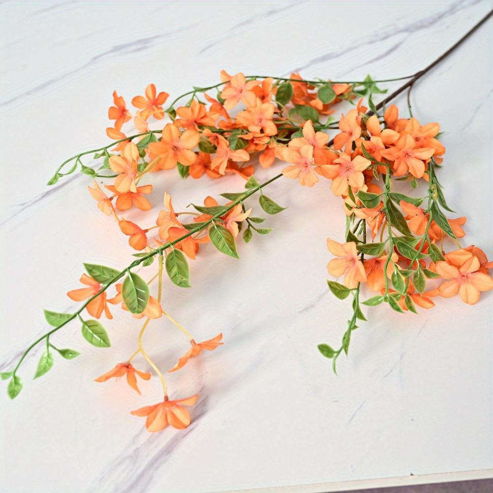 1Ps Outdoor Wedding Simulation Single 7-prong 37.4-inch Fake Flower Decoration for Outdoor Patio Garden Home Wedding Holiday Party Decoration