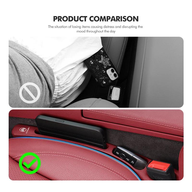 2pcs Car Seat Gap Filler Organizer Storage Plug Strip Accessories For Citroen C4 C3 C5 C1 C2 C6 C4L DS3 DS4 Berlingo Picasso aik256