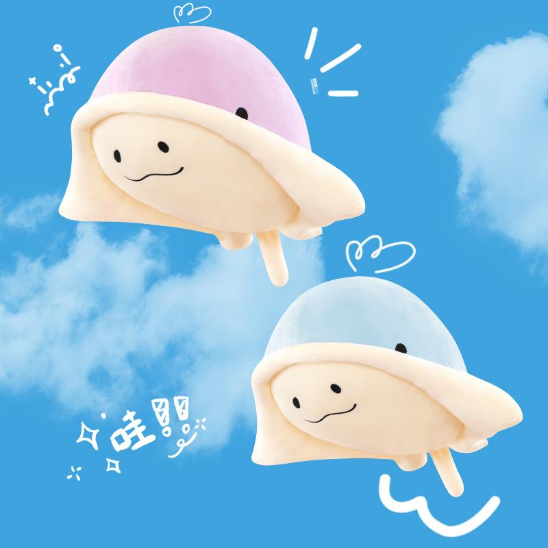 Kawaii Manta Ray Plush Toys Japanese Ray Doll Throw Pillow Soft Stuffed Fish Toy Sofa Cushion Sleeping Pillows Gift