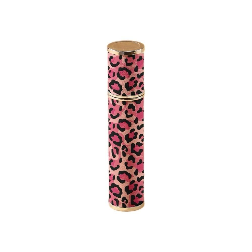 Reusable Leopard Print Leather Spray Bottle Portable Cosmetic Container 10ml Perfume Bottle Makeup