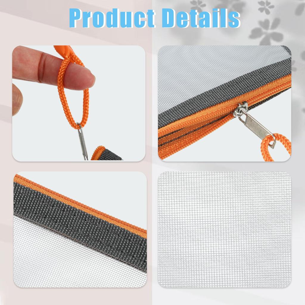 VOCOSTE Mini Zipper Mesh Mesh Zipper Storage Portable Travel Multifunctional Pouch Case for Credit Bags, Bags, Pouches, Cards, Earphones, Coins,