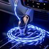 Магнитный светодиодный световой кабель Быстрая зарядка Магнит Micro USB Тип C Кабель светодиодный провод Шнур Type-C зарядное устройство