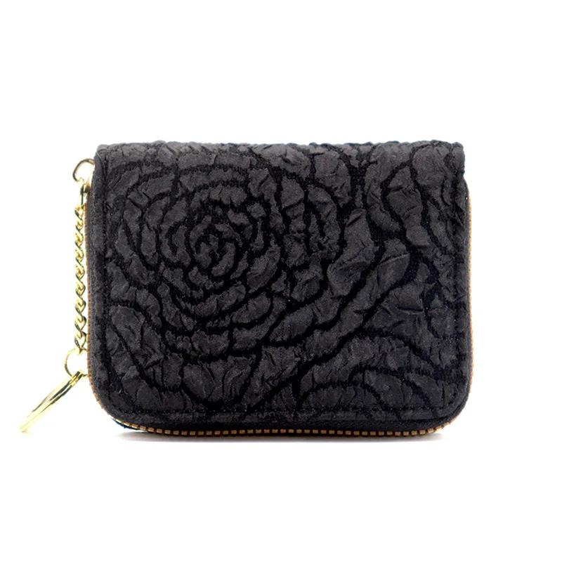 Flower Short Money Card Holder Wallets Ladies Mini Short Change Bag Female Card Coins Purse for Women