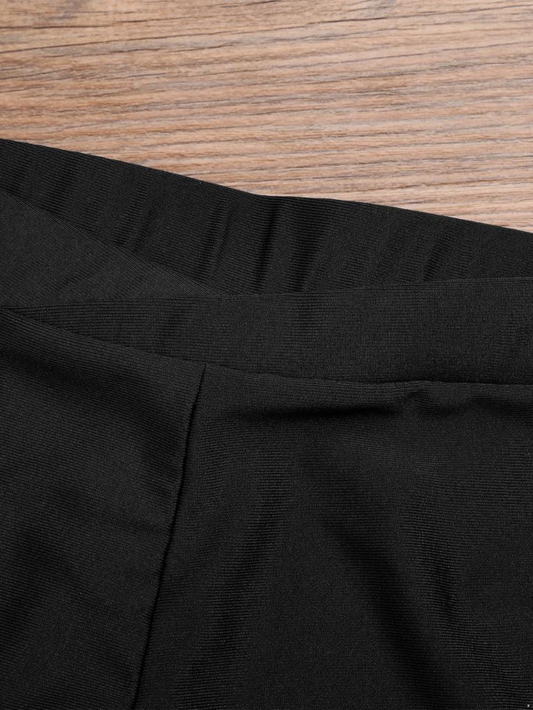 Kids Girls Gymnastics Leotard Glitter Bodysuit Long Sleeve Shiny Rhinestones Decorated Jersey with Shorts Dance Costume