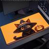 Хэллоуин Тыква Черная Кошка Коврик для Мыши Большой Резиновый Нескользящий Настольные Аксессуары Коврик для Мыши для Офисов и Геймеров Клавиатура Декор Коврик