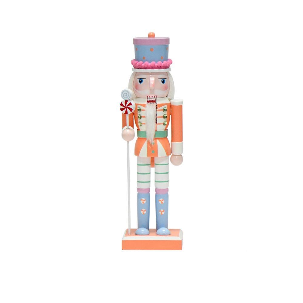 Macaron Color Nutcrackers Soldier Ornament 10 Inch Nutcracker Statues Doll Photo Props