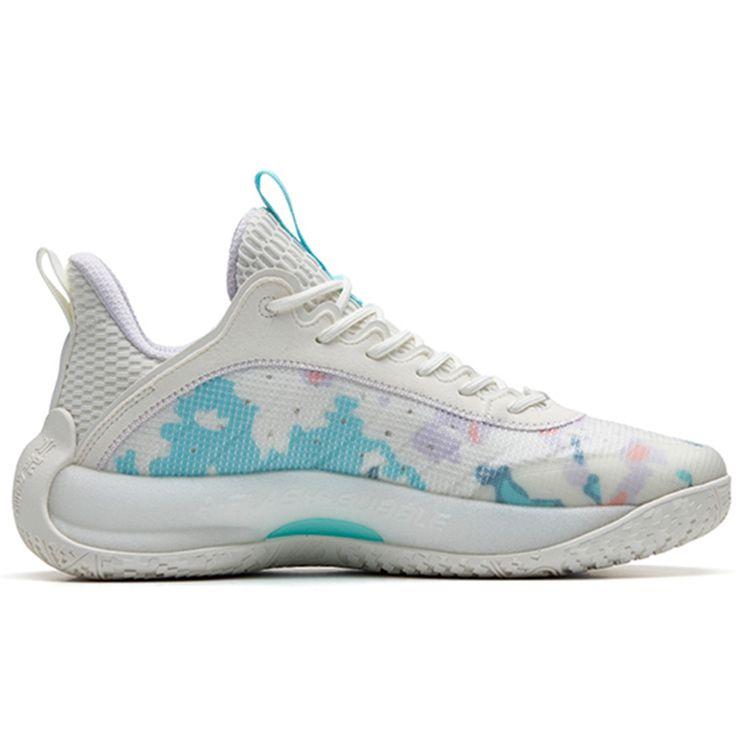 Anta Cement Bubble 2.0 Low Basketball Shoes Men Sneakers White Purple 112231611-2