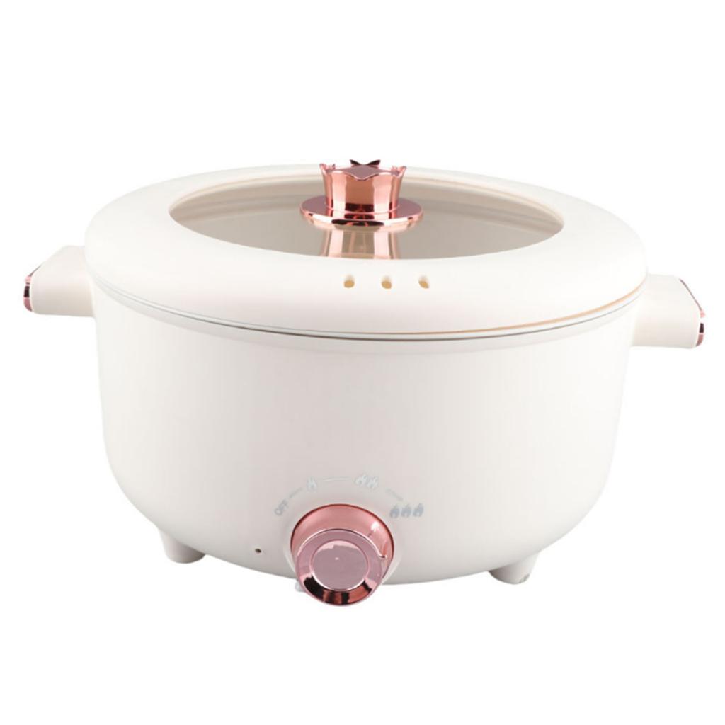 Electric Hot Pot 3.5L Rapid Noodles Cooker Multifunctional Cooking Pot for Ramen Egg Pasta Dumpling Soup Porridge